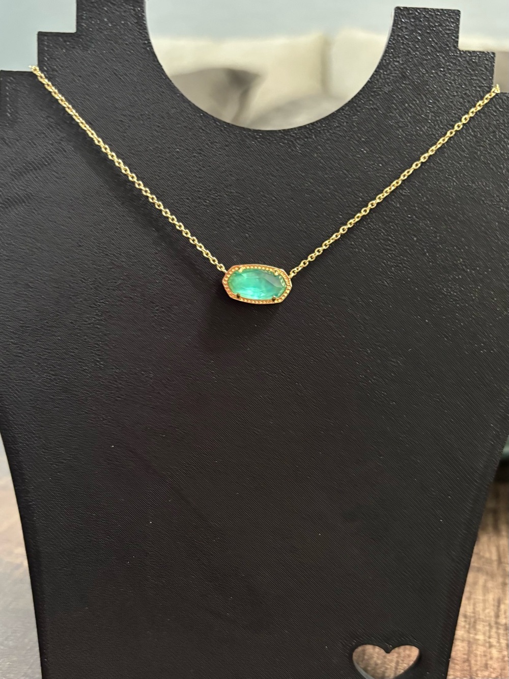Kendra Scott Jade Green Illusion Necklace - Picture 4 of 7
